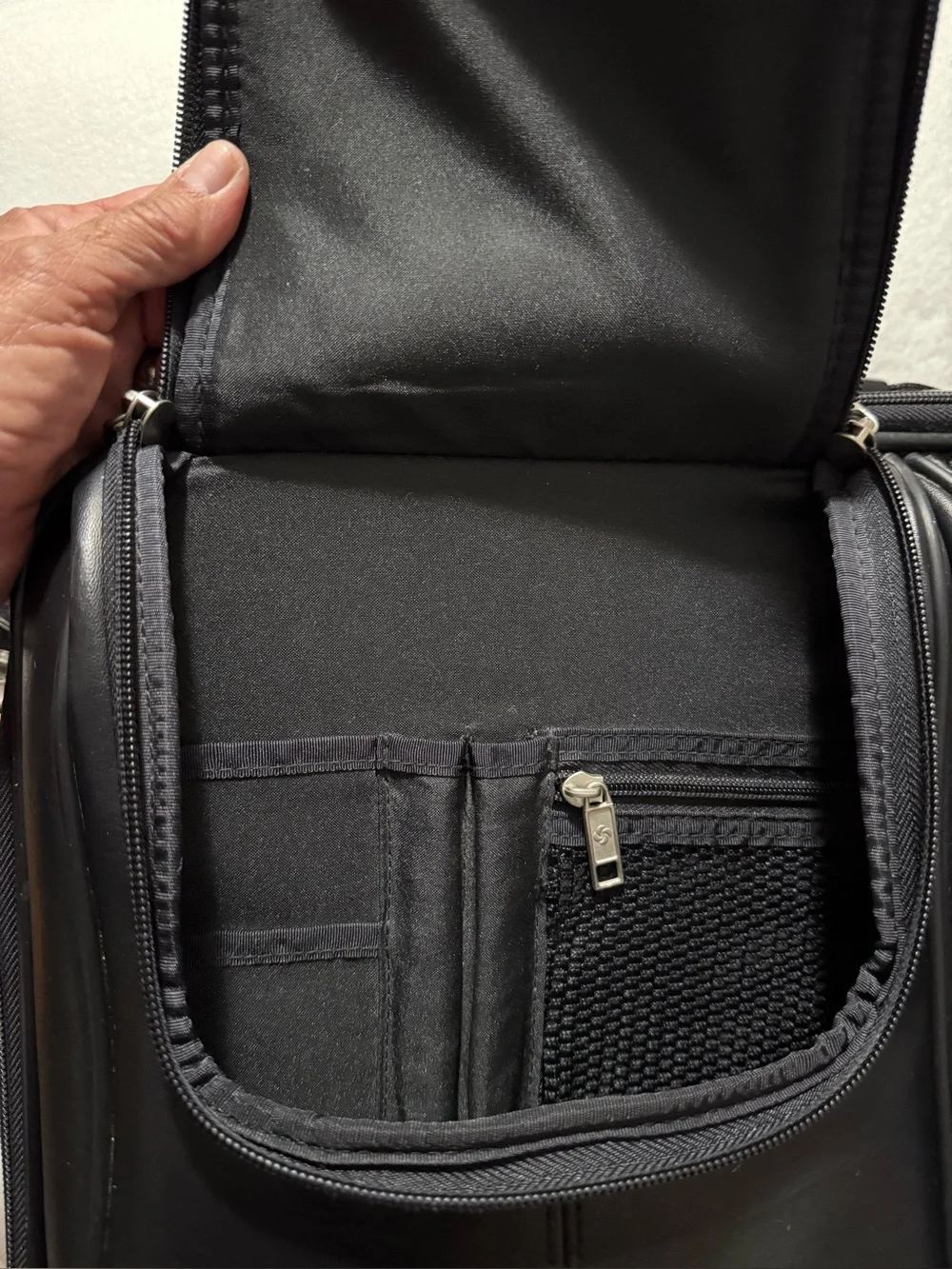 Samsonite Black Business Briefcase Laptop Bag Travel Organizer Faux Leather